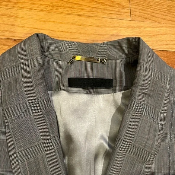 BOGO Yigal Azrouel Gray Plaid Blazer & Skirt Set - Picture 3 of 9